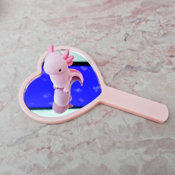 (Last Chance)Heart-shape Pink Hand Mirror - Picture 3 of 3